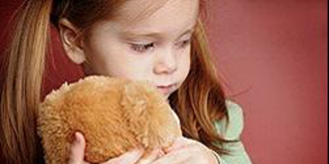 little girl with teddy bear